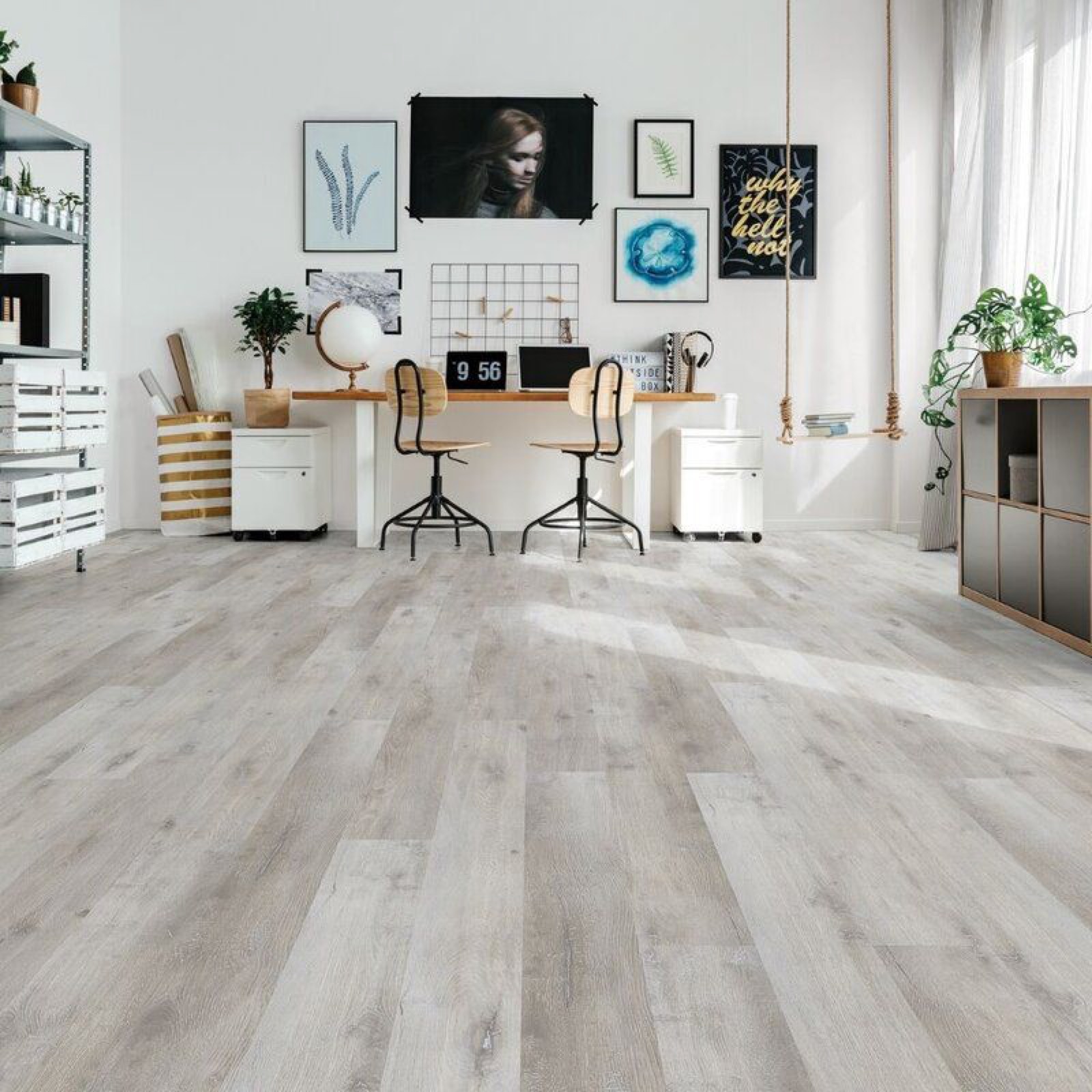beachy white washed vinyl plank flooring - Shenika Connors